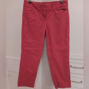 LOFT Cotton Cropped Pants Khaki